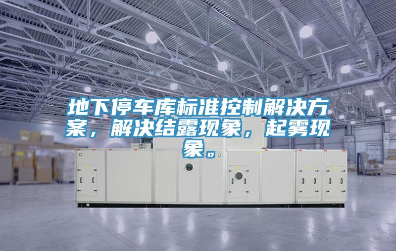 地下停車庫標(biāo)準(zhǔn)控制解決方案，解決結(jié)露現(xiàn)象，起霧現(xiàn)象。