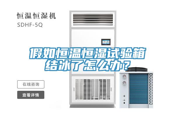 假如恒溫恒濕試驗箱結冰了怎么辦?