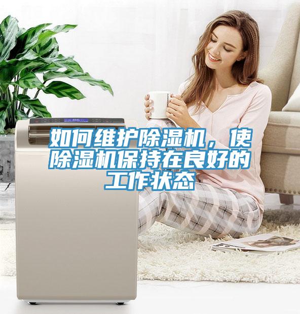 如何維護除濕機，使除濕機保持在良好的工作狀態