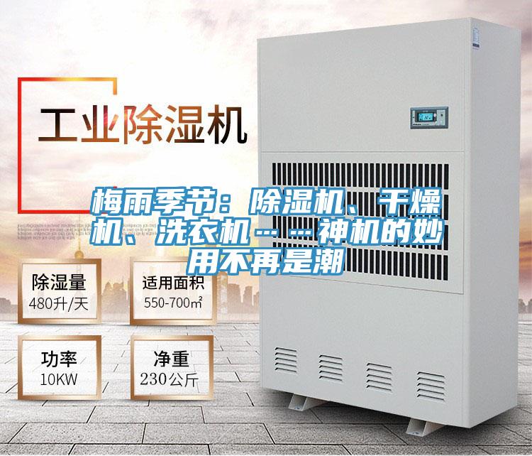 梅雨季節：除濕機、干燥機、洗衣機……神機的妙用不再是潮