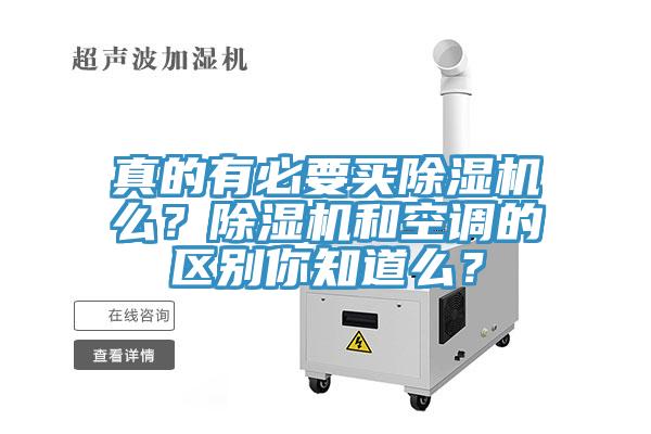 真的有必要買除濕機么?除濕機和空調的區別你知道么?