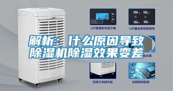 解析:什么原因導致除濕機除濕效果變差