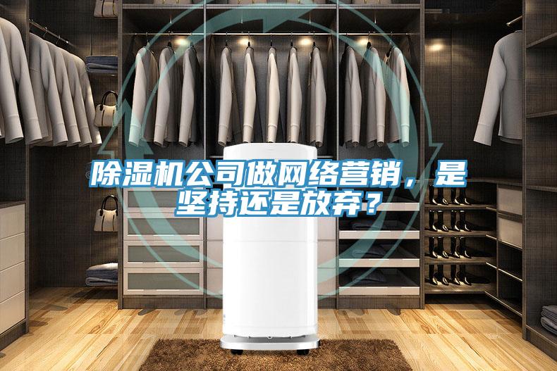 除濕機公司做網絡營銷,是堅持還是放棄?