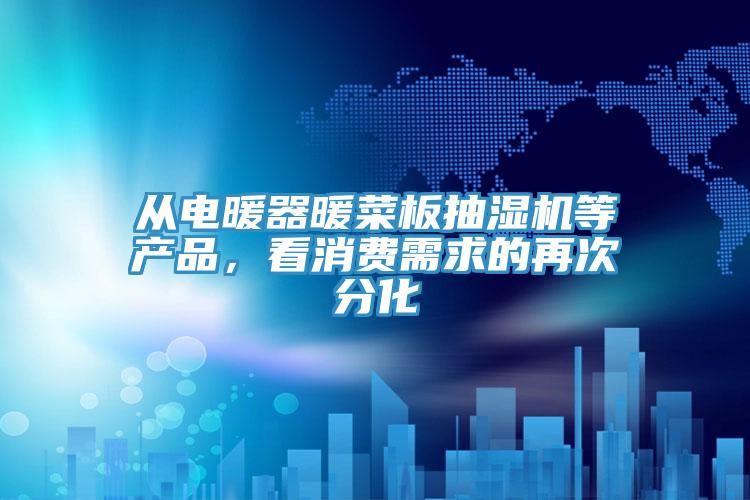 從電暖器暖菜板抽濕機等產品，看消費需求的再次分化