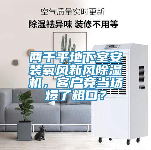 兩千平地下室安裝氧風新風除濕機，客戶竟當場爆了粗口？