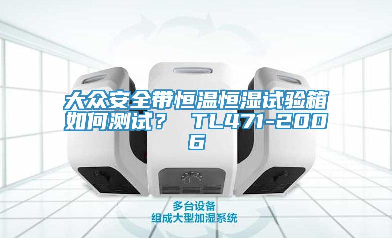大眾安全帶恒溫恒濕試驗箱如何測試? TL471-2006