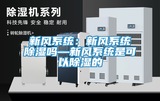 新風系統：新風系統除濕嗎—新風系統是可以除濕的