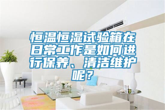 恒溫恒濕試驗(yàn)箱在日常工作是如何進(jìn)行保養(yǎng)、清潔維護(hù)呢?