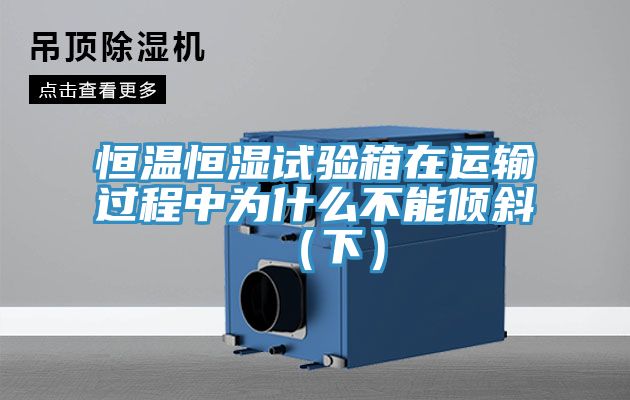 恒溫恒濕試驗(yàn)箱在運(yùn)輸過(guò)程中為什么不能傾斜(下)