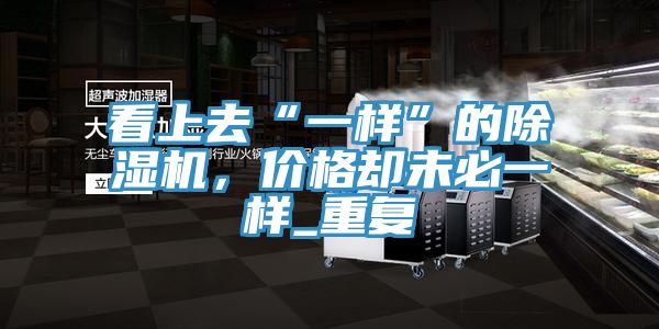 看上去“一樣”的除濕機，價格卻未必一樣_重復(fù)