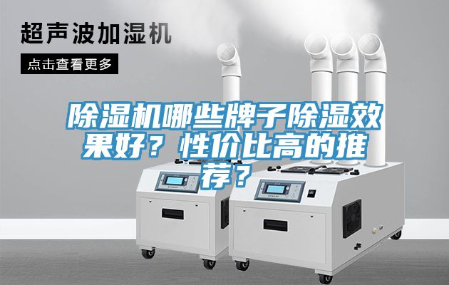 除濕機哪些牌子除濕效果好？性價比高的推薦？