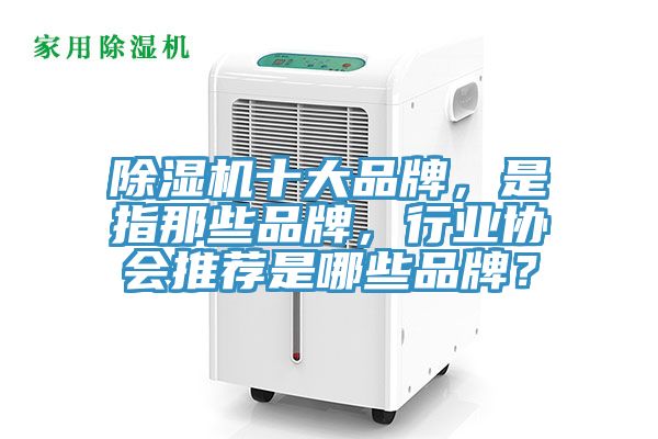 除濕機十大品牌，是指那些品牌，行業協會推薦是哪些品牌？